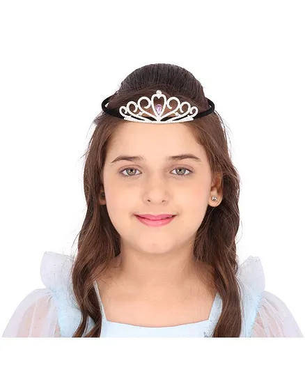 Cutecumber Studded Crown Design Hair Band - Black & Silver