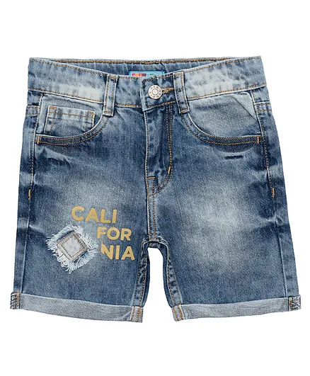 Kid Studio Boys California Printed Shorts - Blue