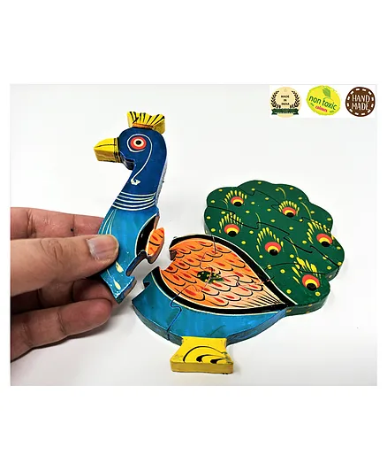 A&A Kreative Box Tradional Indian Wooden Puzzle -Multicolor