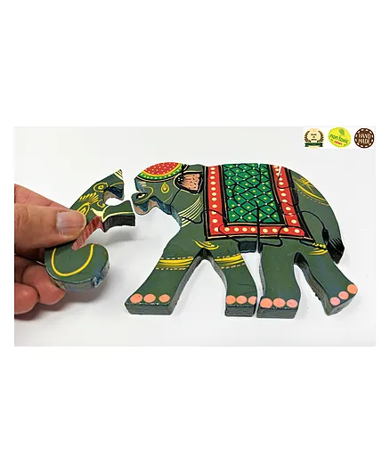 A&A Kreative Box Tradional Indian Wooden Puzzle -Multicolor