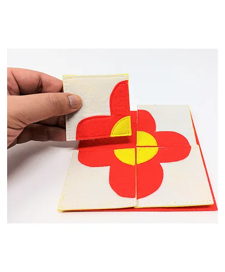 A&A Kreative Box Fabric Flower Puzzle - Red