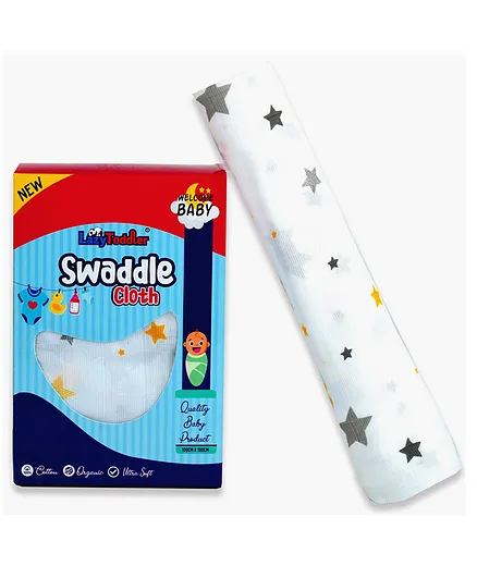 LazyToddler Cotton Muslin Swaddle Wrap - White