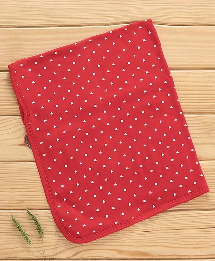 Babyhug Towel Dots Print - Red
