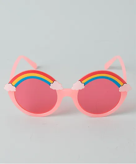 Babyhug Round Sunglasses Rainbow Design - Pink