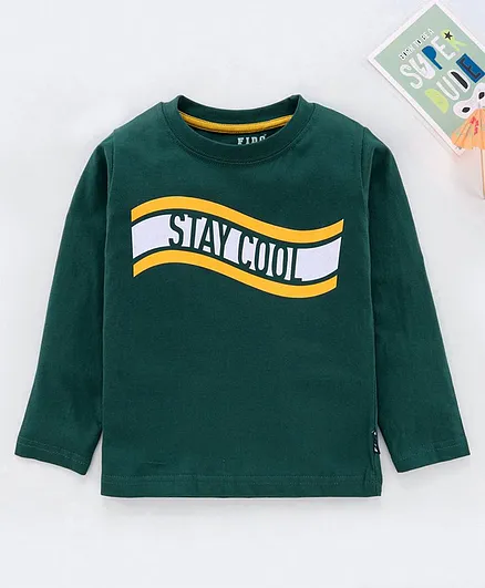 Fido Full Sleeves Printed T-Shirt - Green