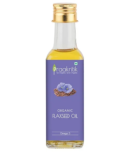 Praakritik Organic Cold Pressed Flaxseed Oil - 100 ml