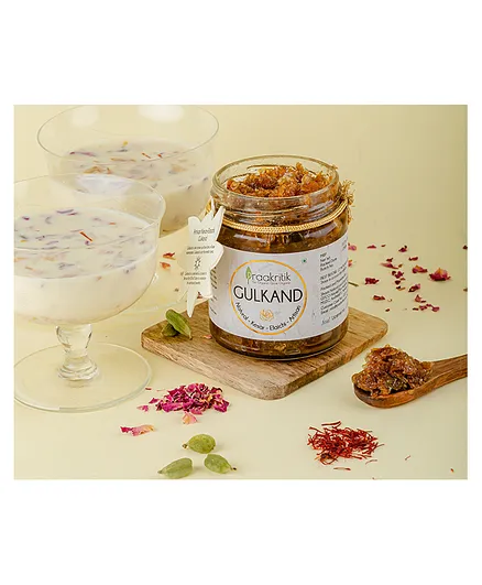 Praakrirti Natural Artisan Kesar Elaichi Gulkand - 250 gm