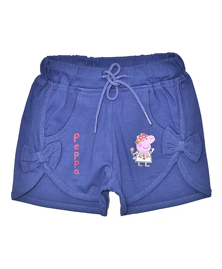 Peppa Pig by Toothless Character Printed Shorts - Dark Blue