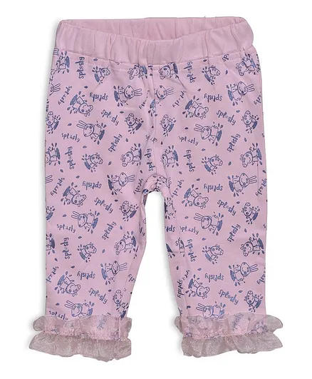 Peppa Pig by Toothless Three Fourth Length Peppa Pig Print Capri - Pink