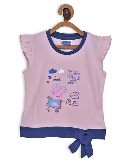 Peppa Pig by Toothless Short Sleeves Peppa Pig Print Tee - Pink