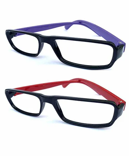 Kumsons Zero Power Anti Glare Glasses Pack Of 2 - Multicolor