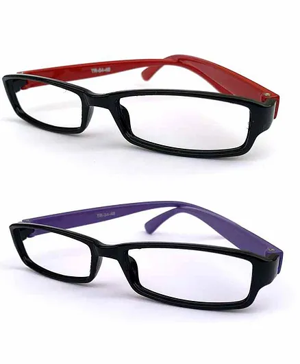 Kumsons Zero Power Anti Glare Glasses Pack Of 2 - Multicolor