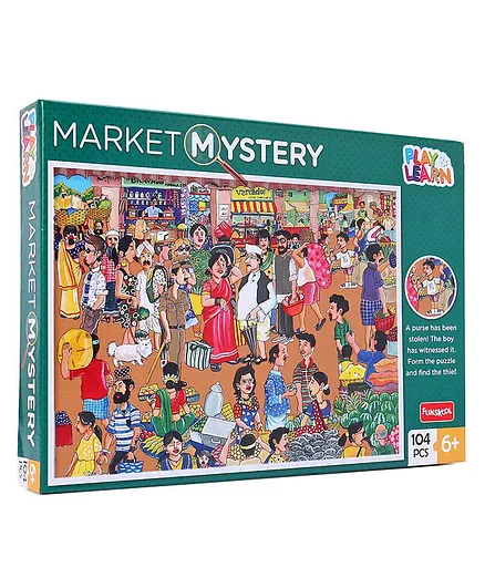 Funskool Play & Learn Market Mystery Puzzle Multicolour - 104 Pieces