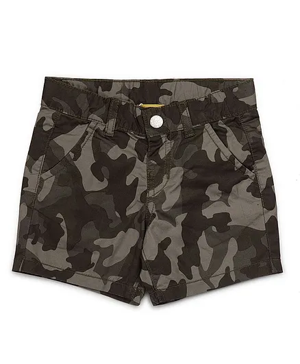 Chicco Camouflage Casual Short - Light Green (6 to 9 Months)