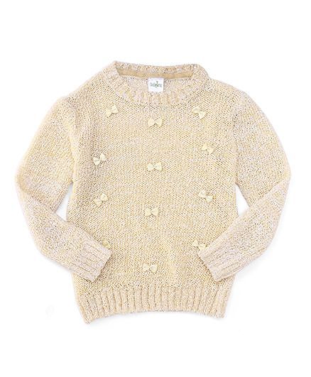 Babyhug Full Sleeves Pullover Sweater - Light Yellow