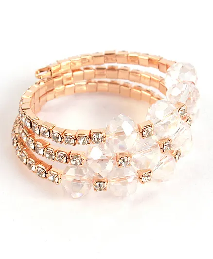 Milyra Bracelet Spiral Diamonds & Crystals - White