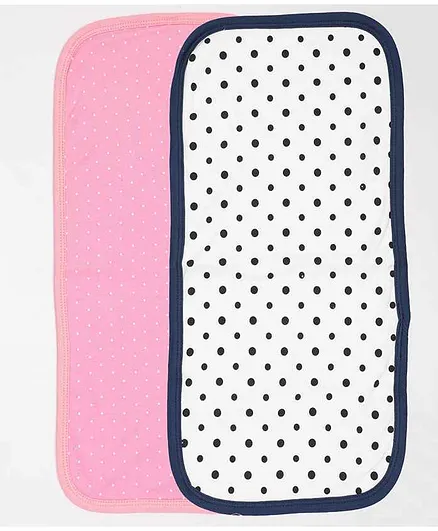 Grandma's Printed Burp Cloth Polka Print Pack of 2 - Pink Blue