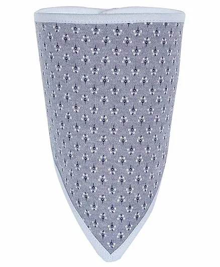 Grandma's 100% Cotton Printed Bandana Bib - Grey