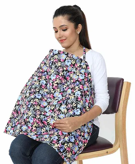 Grandma's Premium Nursing Cover Floral Print - Multicolor