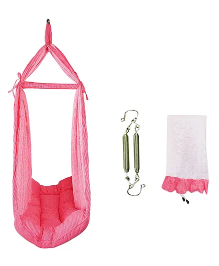 132 Swing Cradle Bedding Set With Mosquito Net - Pink