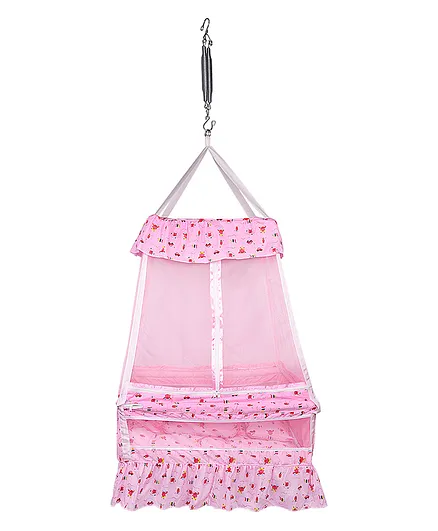 132 Swing Cradle with Mosquito Net - Pink