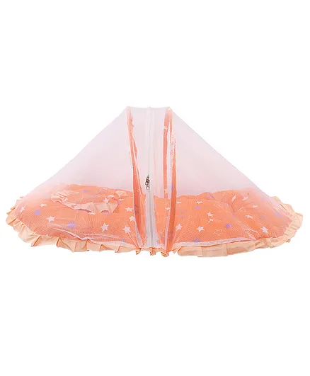 132 Baby Bedding Set With Mosquito Net - Orange