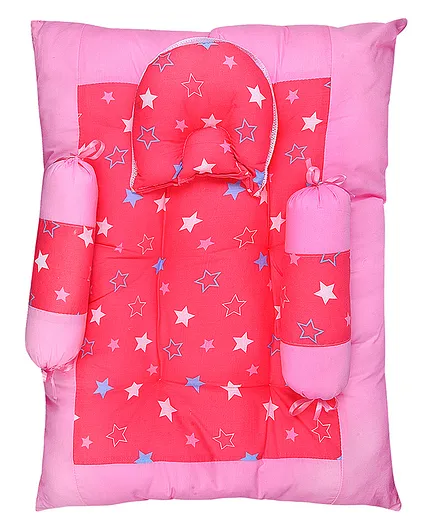 132 Cotton Bedding Set Stars Print - Pink