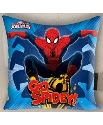 Marvel Athom Trendz Avengers Spider Man Filled Cushion With Cushion Cover - Blue MAR-10-3-D62-FL