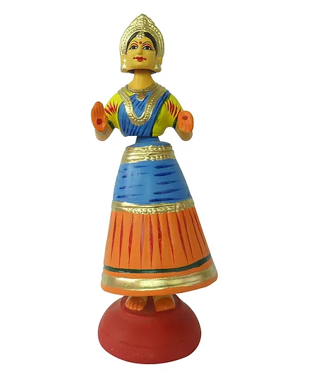 Shoppingkart24 Kondapalli Handmade Dancing Doll Multicolour - Height 30 cm
