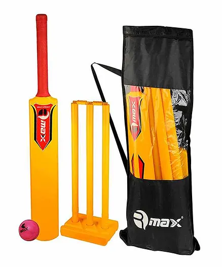 Rmax Plastic Cricket Set Size 1 - Yellow