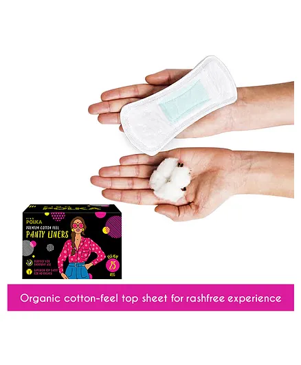 Pinq Polka Regular Premium Organic Cotton Pantyliners Pack of 2 - 25 Liners Each
