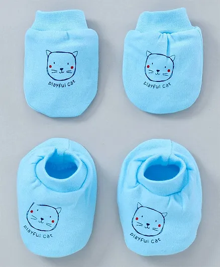 Simply Mittens & Booties Placement Print - Sky Blue