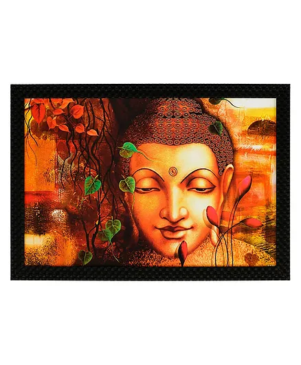 Divamee Wooden Photo Frame Ganesha Print - Orange