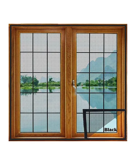 LifeKrafts Stiched Window Mosquito Net - Black