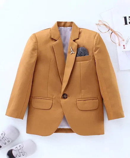Robo Fry Full Sleeves Blazer - Mustard