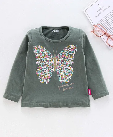 Fido Full Sleeves Tops Girl L. Green 28