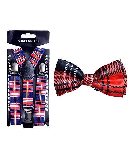 Tiekart Diversity Bow Tie & Suspender Combo - Multicolour
