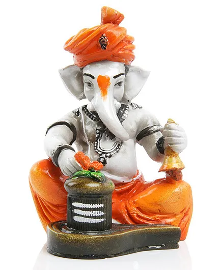 FFC Ganesha with Shiv Ling - Orange