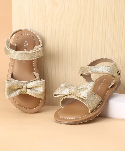Babyoye Velcro Closure Sandal - Golden