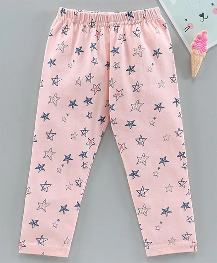 Lazy Bones Leggings Star Print - Pink