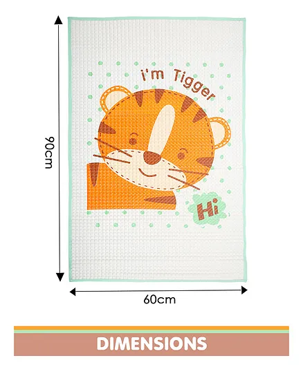 Baby Moo Massage Mat Brave Tiger Print - Orange