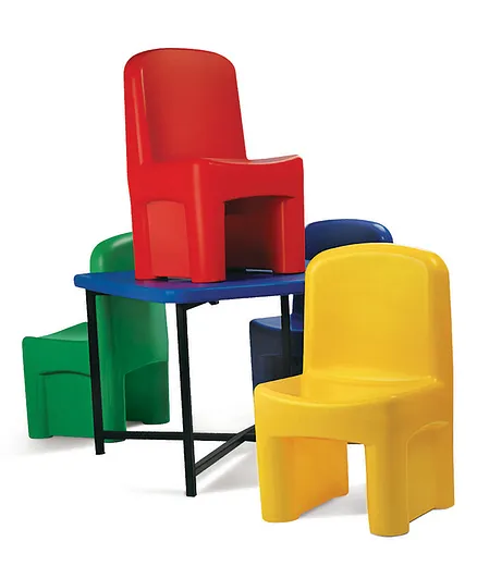 Ok Play Group Chair and Table Set of 4 - Multicolour