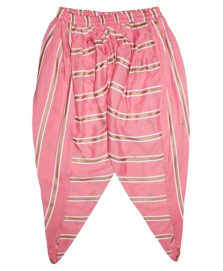 Kiddopanti Striped Dhoti Pants - Pink