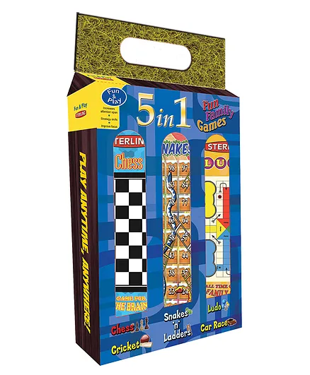 Sterling 5 in 1 Fun Family Board Game - Multicolor