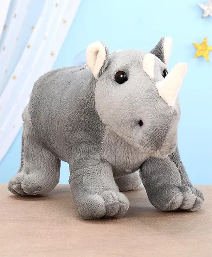 Funzoo Rhyno Soft Toy Grey - Length 20 cm