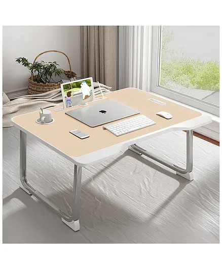 StarAndDaisy Multipurpose Table With Accessory Slots - Beige & Silver
