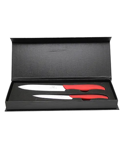 Amour Advanced Ceramic Revolution Knife With Case - Red