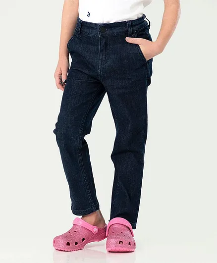 Cherry Crumble By Nitt Hyman Solid Jeans - Navy Blue