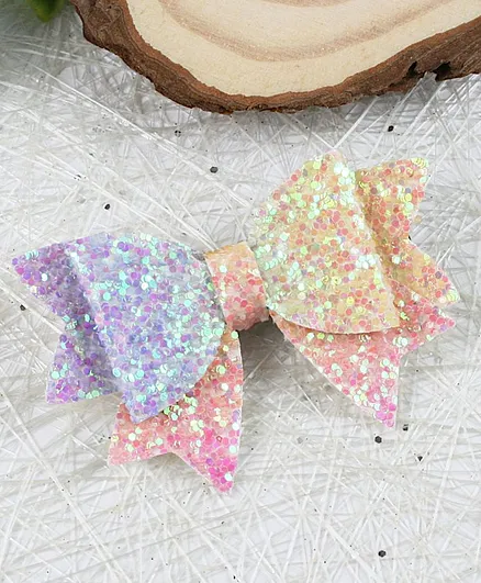 Asthetika Glitter Bow Hair Clip - Multi Color