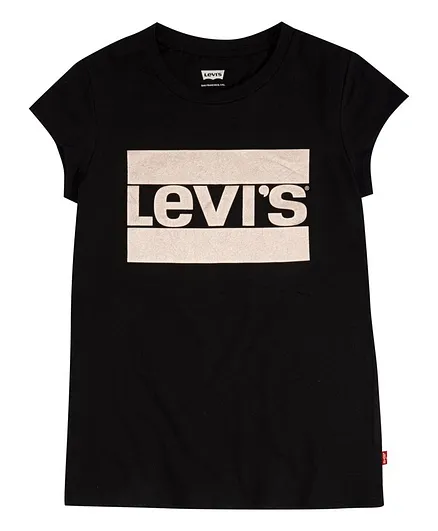 Levi's® Short Sleeves Logo Printed Tee - Black